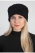 Black karakul sheep fur hat